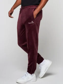 Sergio Tacchini Pants And Sweatpants<Scopeto Velour Pant-Black Beauty/ Mauve Wine