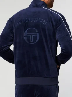 Sergio Tacchini Velour<Sovana Velour Track Jacket- Maritime Blue