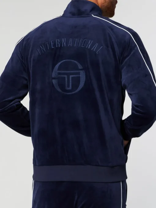 Sergio Tacchini Velour<Sovana Velour Track Jacket- Maritime Blue