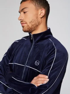 Sergio Tacchini Velour<Sovana Velour Track Jacket- Maritime Blue