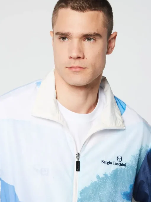 Sergio Tacchini Nylon<Spiaggia Track Jacket- Maritime Blue/ Multi