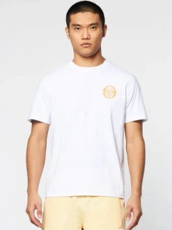 Sergio Tacchini The Essentials<Tenda T-Shirt- Brilliant White/ Tangerine