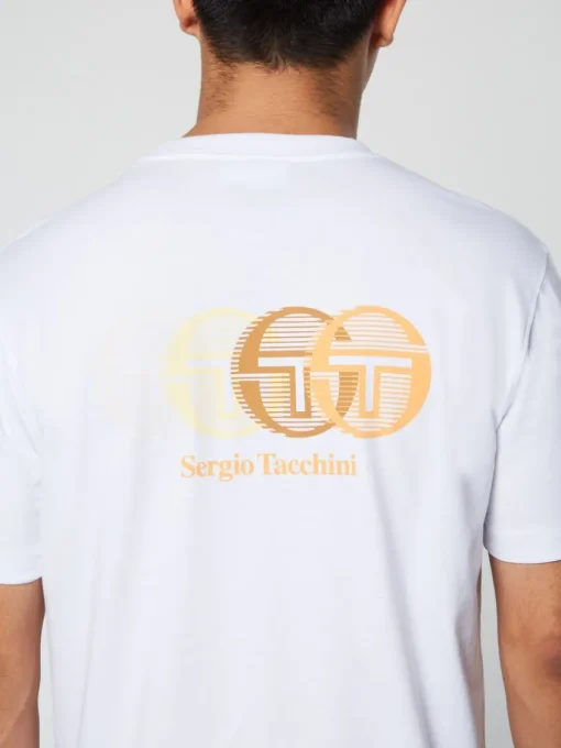 Sergio Tacchini The Essentials<Tenda T-Shirt- Brilliant White/ Tangerine