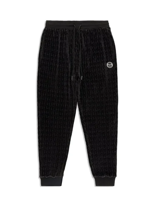 Sergio Tacchini Velour<Trento Pant- Black Beauty
