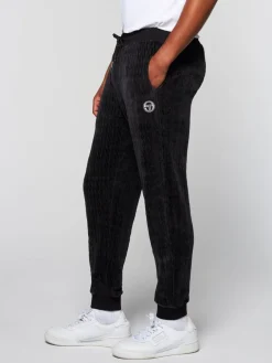 Sergio Tacchini Velour<Trento Pant- Black Beauty