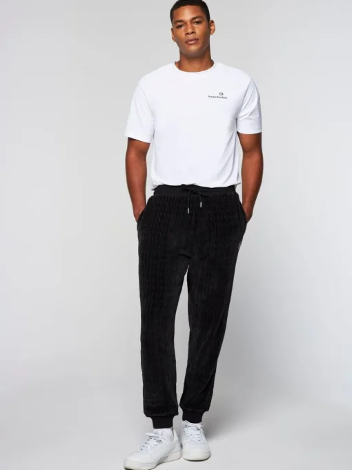 Sergio Tacchini Velour<Trento Pant- Black Beauty