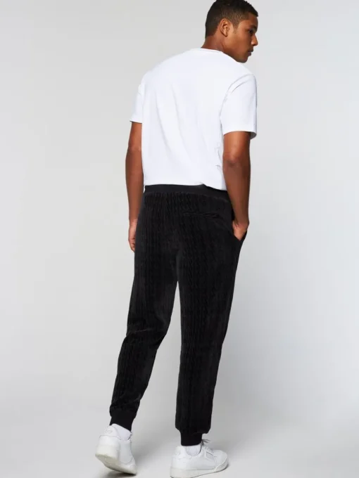 Sergio Tacchini Velour<Trento Pant- Black Beauty