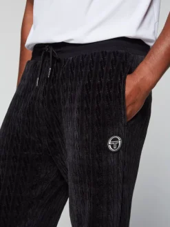Sergio Tacchini Velour<Trento Pant- Black Beauty