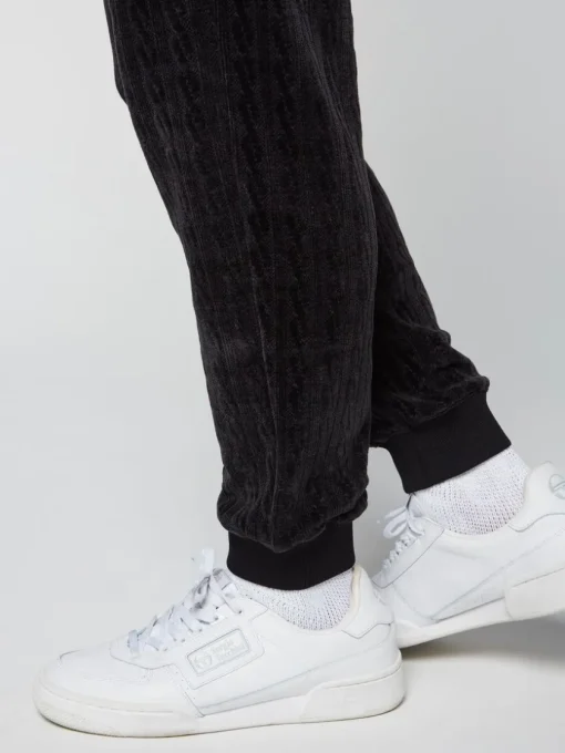 Sergio Tacchini Velour<Trento Pant- Black Beauty
