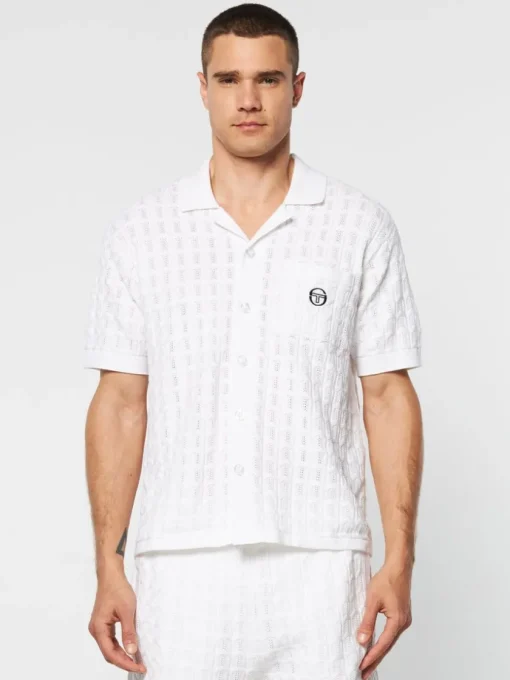 Sergio Tacchini Knitwear<Ulivo Crochet Shirt- Brilliant White
