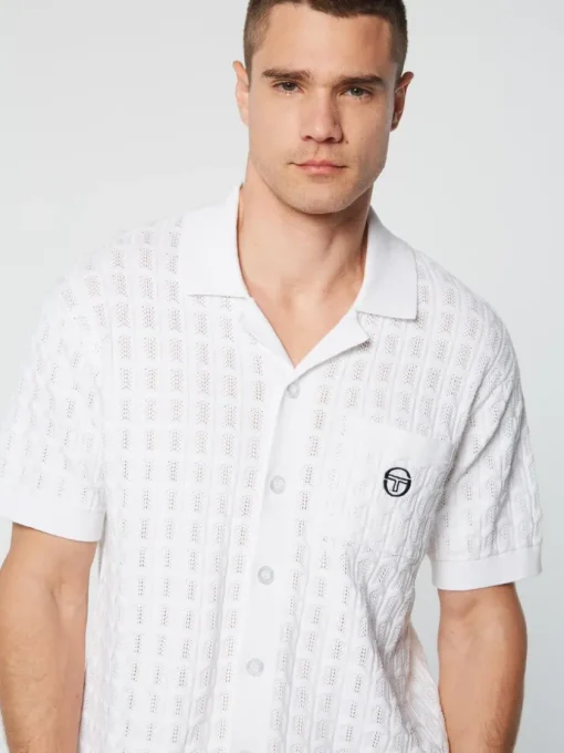 Sergio Tacchini Knitwear<Ulivo Crochet Shirt- Brilliant White