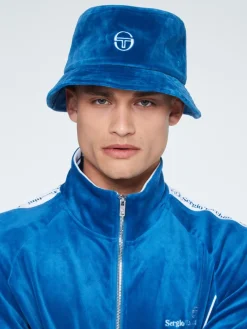 Sergio Tacchini View All<Velour Bucket Hat- Vallarta Blue