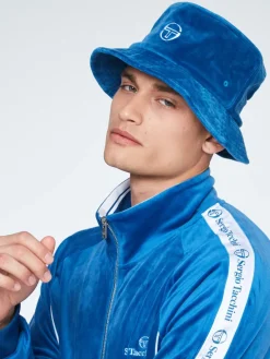 Sergio Tacchini View All<Velour Bucket Hat- Vallarta Blue
