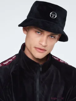 Sergio Tacchini Headwear<Velour Bucket Hat-Black