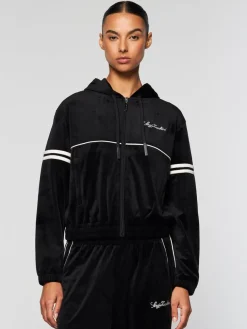 Sergio Tacchini Velour<Women'S Scopeto Hoodie- Black Beauty