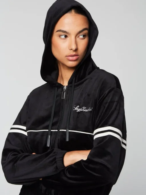 Sergio Tacchini Velour<Women'S Scopeto Hoodie- Black Beauty