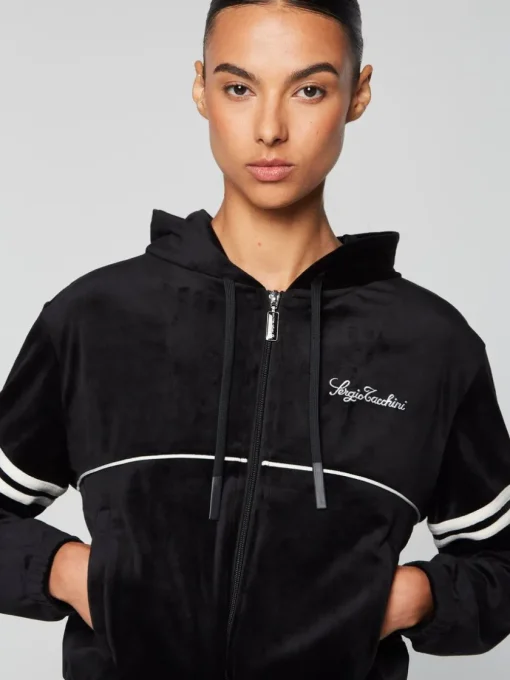 Sergio Tacchini Velour<Women'S Scopeto Hoodie- Black Beauty