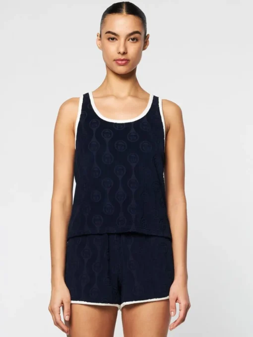Sergio Tacchini For The Court<Zona Tank- Maritime Blue