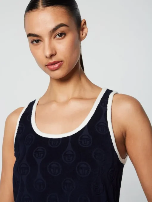 Sergio Tacchini For The Court<Zona Tank- Maritime Blue